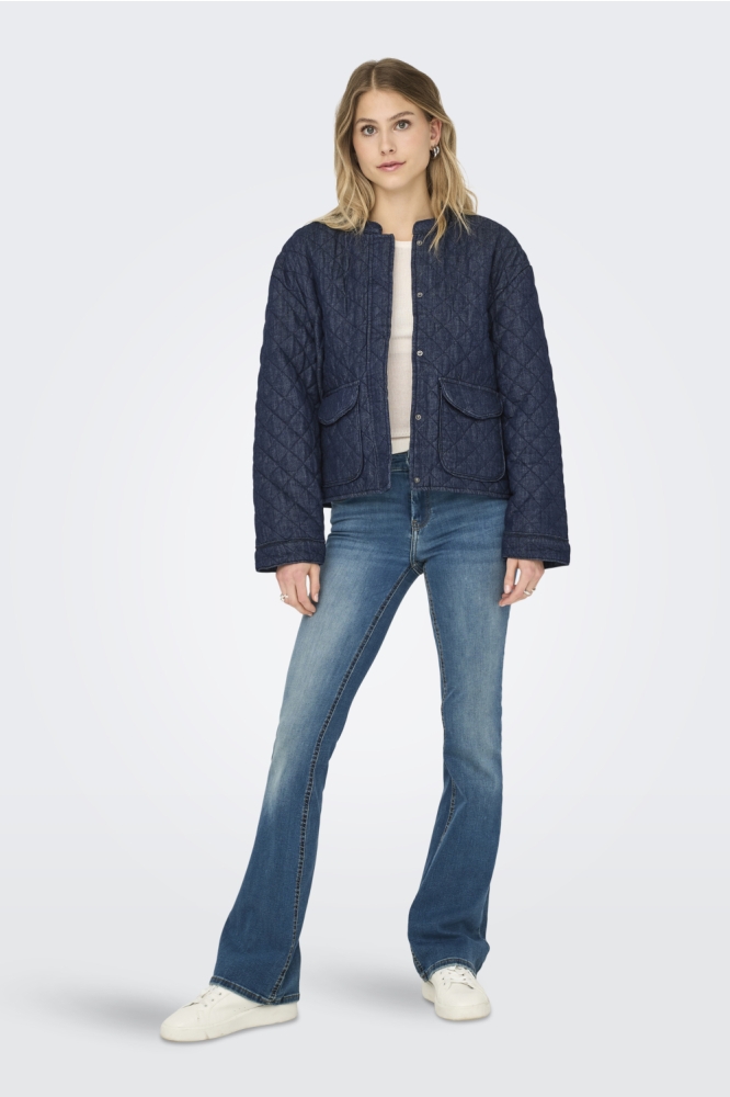 ONLHALLIE QUILTED DNM JACKET AKM NO 15355316 DARK BLUE DENIM
